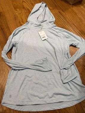 Free Fly Apparel Light Blue Long Sleeve Hoodie Top